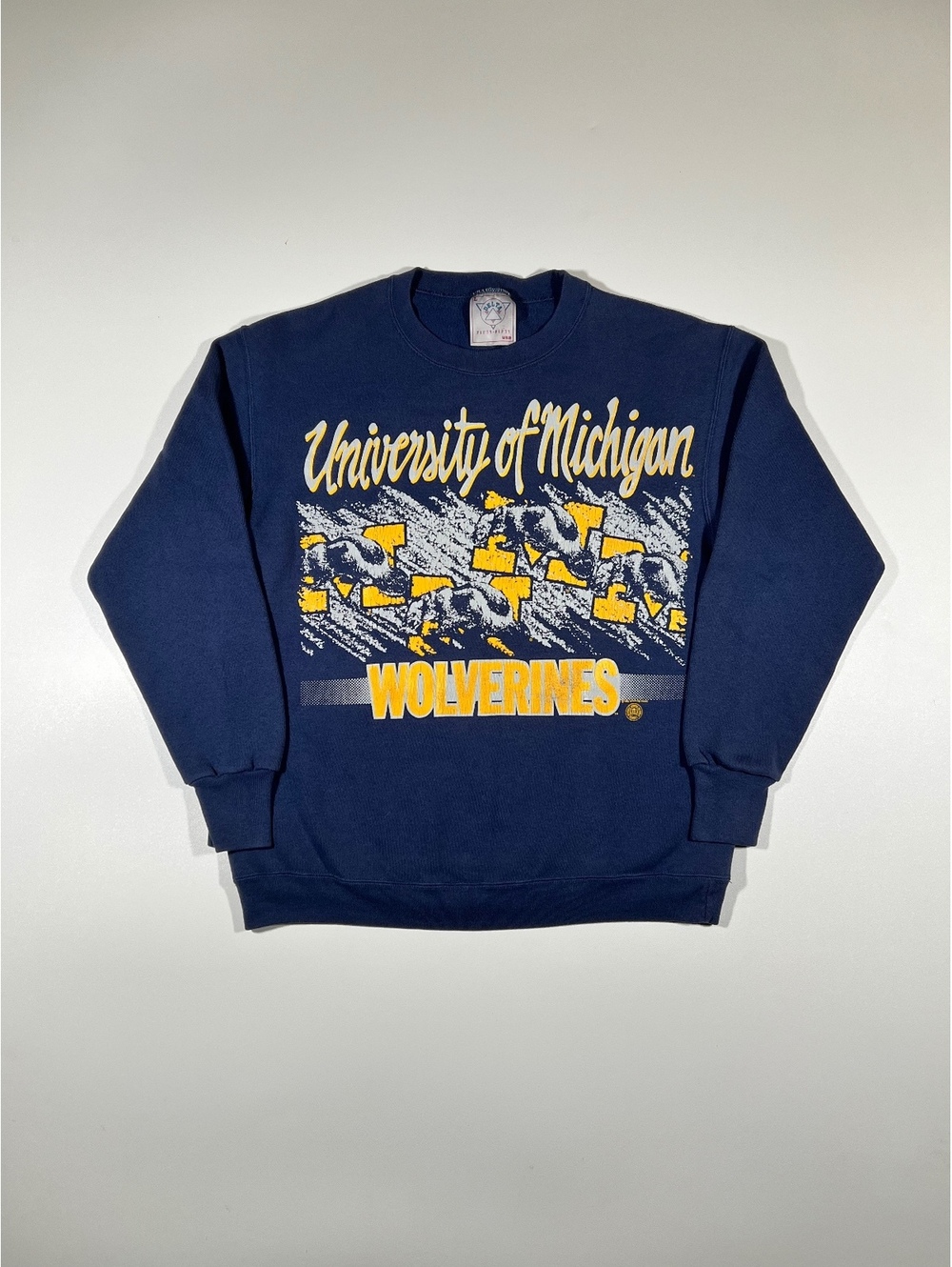 Vintage University of Michigan Wolverines Navy Crewneck Sweatshirt College